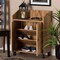 Baxton Studio Rossin Modern Oak Brown Finished Wood 2-Door Entryway Shoe Storage Cabinet with Top Shelf 182-11690-Zoro - alternate 3
